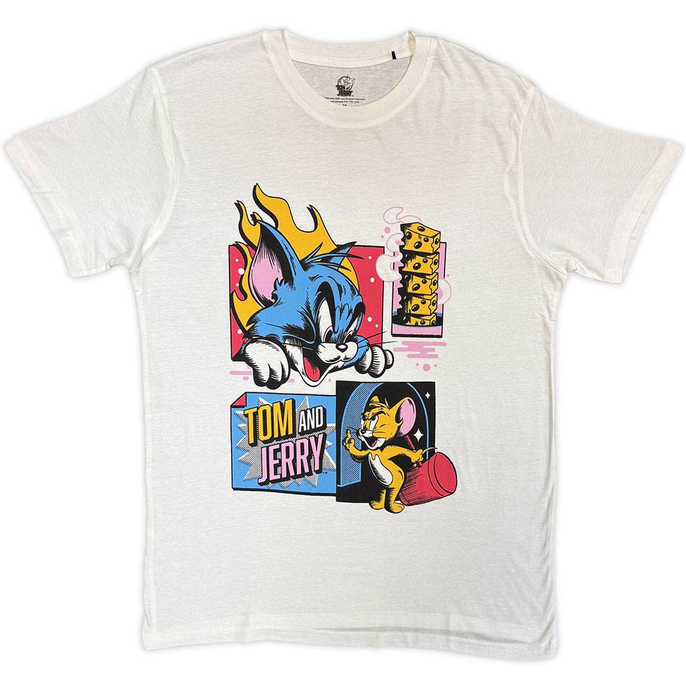 Tom And Jerry - Pop Art Herren TShirt - WeiÃŸ